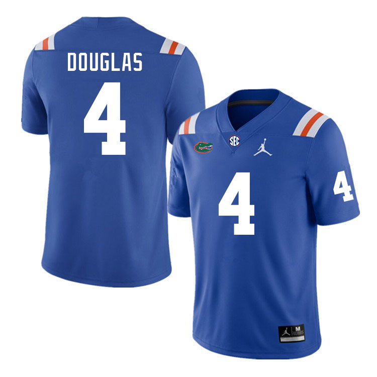 Men #4 Caleb Douglas Florida Gators College Football Jerseys Stitched Sale-Throwback